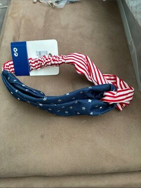 Claire's Red White and Blue Star & Stripe Knot Headband